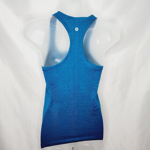 Lululemon Swiftly Speed Racerback Mandala Teal  Workout Run tank Top Size 4 - Picture 5 of 9